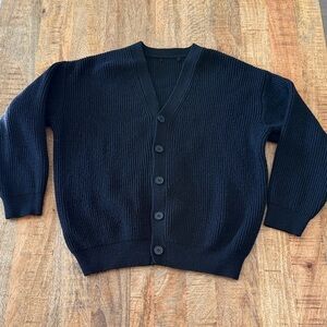 Black Cardigan Jacket with buttons